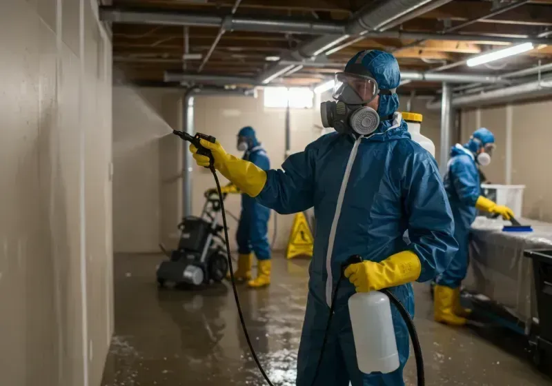 Basement Sanitization and Antimicrobial Treatment process in Bethel Park, PA